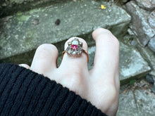 Load image into Gallery viewer, ANTIQUE ROSECUT DIAMOND AND PEARL TIARA RING
