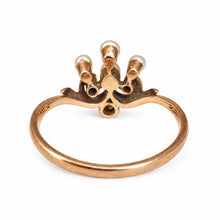 Load image into Gallery viewer, Late Victorian 18k Gold Pearl and Rose-Cut Diamond Tiara Ring, Circa 1900
