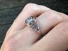 Load image into Gallery viewer, 1.50ct Old Cushion Cut Diamond Ring – Bold Bezel in 18kt White Gold
