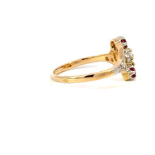 Load image into Gallery viewer, French Art Nouveau Diamond &amp; Ruby Ring in 18K Gold &amp; Platinum
