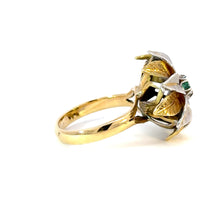 Load image into Gallery viewer, Exquisite Emerald Bloom Ring - 18K Gold Floral Statement
