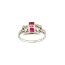 Load image into Gallery viewer, Vintage Bulgari Diamond &amp; Unheated Burma Ruby Ring – 3.56ctw
