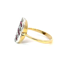 Load image into Gallery viewer, Antique Ruby &amp; Rose-Cut Diamond Ring – Victorian Era Elegance
