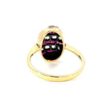 Load image into Gallery viewer, Antique Ruby &amp; Rose-Cut Diamond Ring – Victorian Era Elegance
