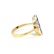 Load image into Gallery viewer, Antique Ruby &amp; Rose-Cut Diamond Ring – Victorian Era Elegance
