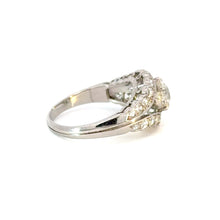 Load image into Gallery viewer, Stunning Platinum Antique Diamond Ring – Eye Motif Design with Old &amp; Single Cut Diamonds, 1.30ctw

