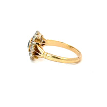 Load image into Gallery viewer, Late Victorian Sapphire &amp; Diamond Horseshoe Ring in 18k Gold
