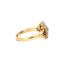 Load image into Gallery viewer, Late Victorian Sapphire &amp; Diamond Horseshoe Ring in 18k Gold
