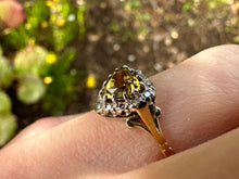 Load image into Gallery viewer, VINTAGE SAPPHIRE AND DIAMOND HEART RING
