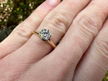 Load image into Gallery viewer, ANTIQUE SOLITAIRE DIAMOND RING IN 14KT YELLOW GOLD
