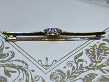 Load image into Gallery viewer, EDWARDIAN CLUSTER DIAMOND BAR BROOCH
