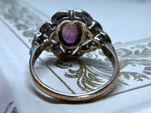 Load image into Gallery viewer, VINTAGE RUBELLITE TOURMALINE AND DIAMOND RING
