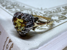 Load image into Gallery viewer, VINTAGE SAPPHIRE AND DIAMOND HEART RING
