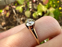 Load image into Gallery viewer, ANTIQUE SOLITAIRE DIAMOND RING IN 14KT YELLOW GOLD
