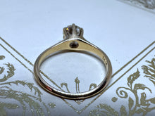 Load image into Gallery viewer, ANTIQUE SOLITAIRE DIAMOND RING IN 14KT YELLOW GOLD
