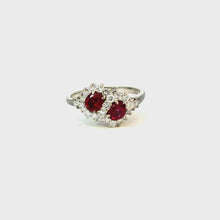 Load and play video in Gallery viewer, TOI ET MOI RUBY AND DIAMOND RING IN 18KT WHITE GOLD
