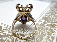 Load image into Gallery viewer, ANTIQUE RIBBON AMETHYST AND DIAMOND RING
