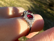 Load image into Gallery viewer, TOI ET MOI RUBY AND DIAMOND RING IN 18KT WHITE GOLD
