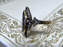 Load image into Gallery viewer, VINTAGE AMETHYST AND DIAMOND RING IN 14KT GOLD
