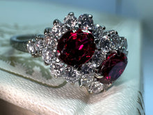 Load image into Gallery viewer, TOI ET MOI RUBY AND DIAMOND RING IN 18KT WHITE GOLD
