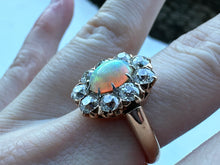 Load image into Gallery viewer, VICTORIAN OPAL AND DIAMOND RING IN 14KT YELLOW GOLD
