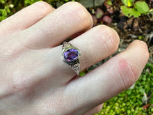 Load image into Gallery viewer, ANTIQUE FILIGREE AMETHYST RING IN 14KT WHITE GOLD
