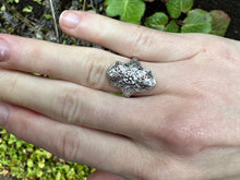 Load image into Gallery viewer, EDWARDIAN DIAMOND NAVETTE FILIGREE RING IN PLATINUM
