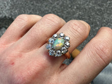 Load image into Gallery viewer, VICTORIAN OPAL AND DIAMOND RING IN 14KT YELLOW GOLD
