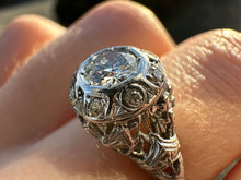 Load image into Gallery viewer, ANTIQUE FILIGREE DIAMOND RING 0.58CTW
